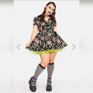 Dolls Kill x Universal MonstersWild Electric Love Fit N' Flare Dress